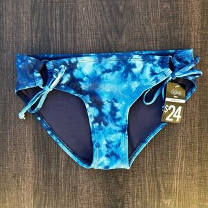 City Streets Bikini Swimsuit Bottom - Blue Tie Dye